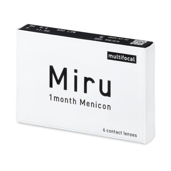 Miru mensuelle multifocal (pour vision de loin et prés) Boite de 6 lentilles